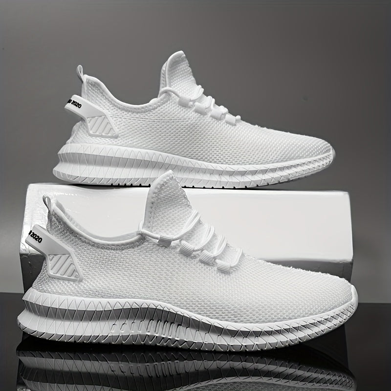 Men's Slip-on Sneakers With Shoelaces - Odor-resistant Athletic Shoes - Lightweight And Breathable