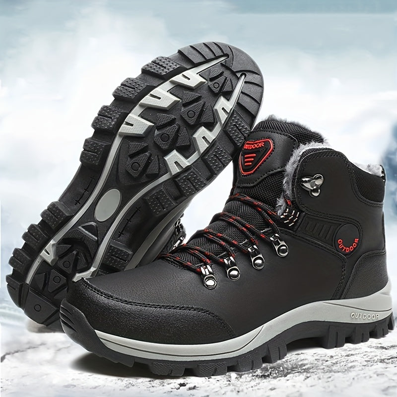 Men's Winter Boots: PU Leather Sneakers, Snow Boots, Hiking Boots & More - Non-Slip & High Top!