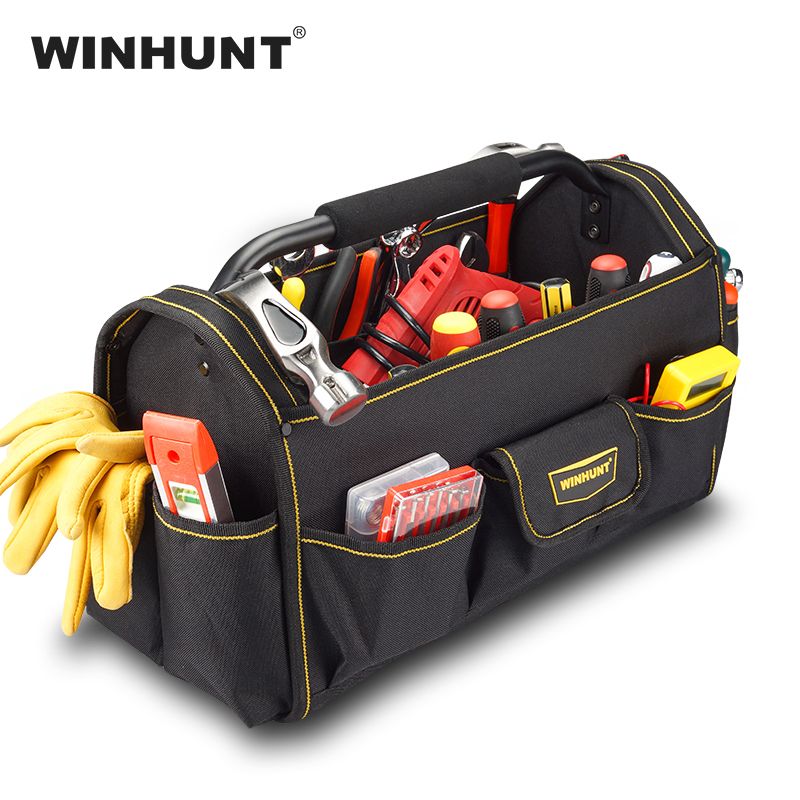 WINHUNT Electrician Tool Bag: Strong, Durable Canvas, Portable & Multi-functional for Maintenance & Carpentry!