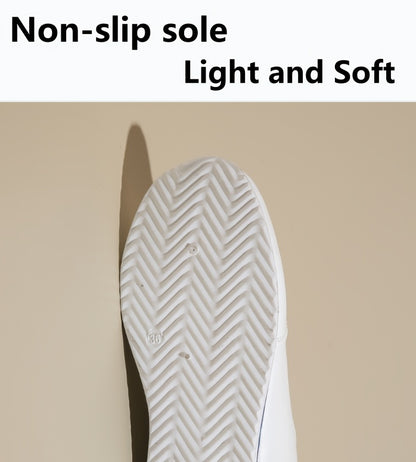 Sneakers casual leggere da donna, alla moda, bianche con dettagli neri, rossi, verdi e gialli, scarpe da corsa con suola in EVA, design basso con lacci per tutte le stagioni