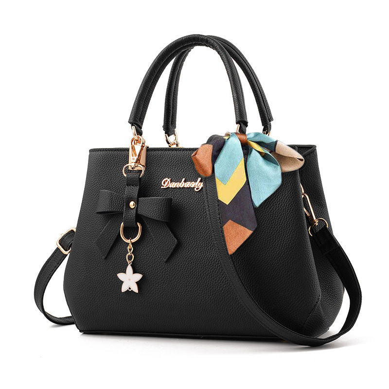 Borse con fiocco per donna, borsa a tracolla alla moda con portamonete, borsa a tracolla con manico superiore per l'ufficio