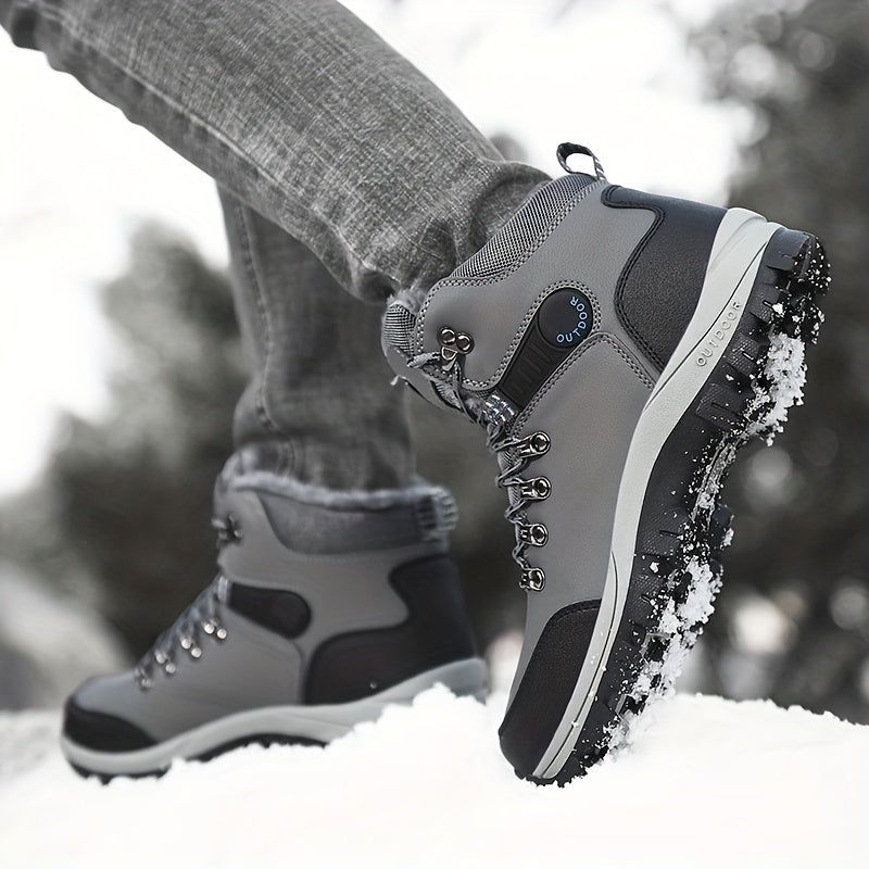 Men's Winter Boots: PU Leather Sneakers, Snow Boots, Hiking Boots & More - Non-Slip & High Top!