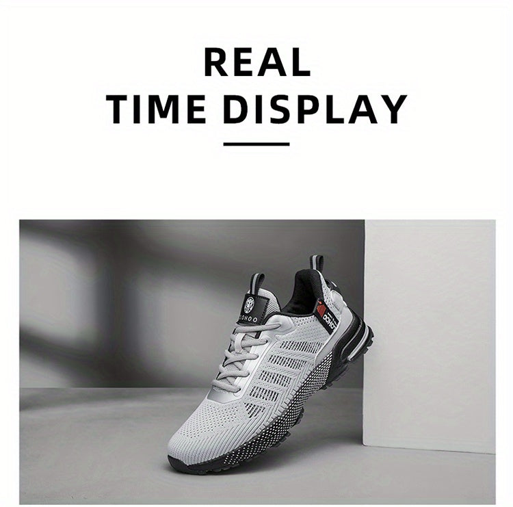 CLOHOO Scarpe da ginnastica da uomo alla moda, traspiranti, leggere e comode, in maglia, per correre e fare jogging, scarpe casual da passeggio antiscivolo e resistenti all'usura