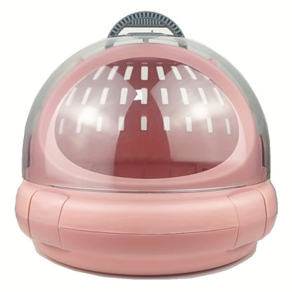 1pc Space Capsule Cat Litter Box, Portable Cat Carrier, PVC Material, Airline-Approved Pet Travel Carrier, Transparent Dome With Ventilation, Modern Cat Toilet, Handheld Cat Cage