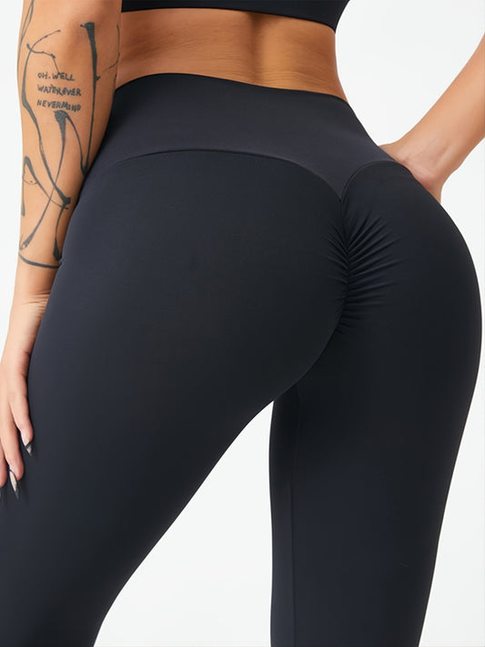 Pantaloni da yoga a vita alta con arricciatura dei glutei, leggings elasticizzati da fitness per donna, abbigliamento sportivo per allenamento e palestra, benefici per il sollevamento dei fianchi