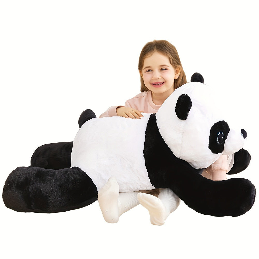 Peluche gigante IKASA a forma di panda, 30" di grandi dimensioni, peluche gigante, soffice, grasso e di grandi dimensioni, regalo di Natale e del Ringraziamento per bambine e ragazze.