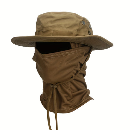 Berretto mimetico, berretto a tesa larga, da uomo, con protezione solare, tattico militare, da pescatore, spesso, traspirante, pieghevole, morbido, per sport all'aria aperta, escursionismo, campeggio, spiaggia, viaggio, pesca