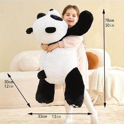 Peluche gigante IKASA a forma di panda, 30" di grandi dimensioni, peluche gigante, soffice, grasso e di grandi dimensioni, regalo di Natale e del Ringraziamento per bambine e ragazze.