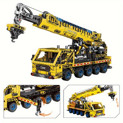 Set di blocchi per la costruzione di veicoli da costruzione UKBOO - Escavatore, bulldozer e gru per bambini e adulti - Colori misti
