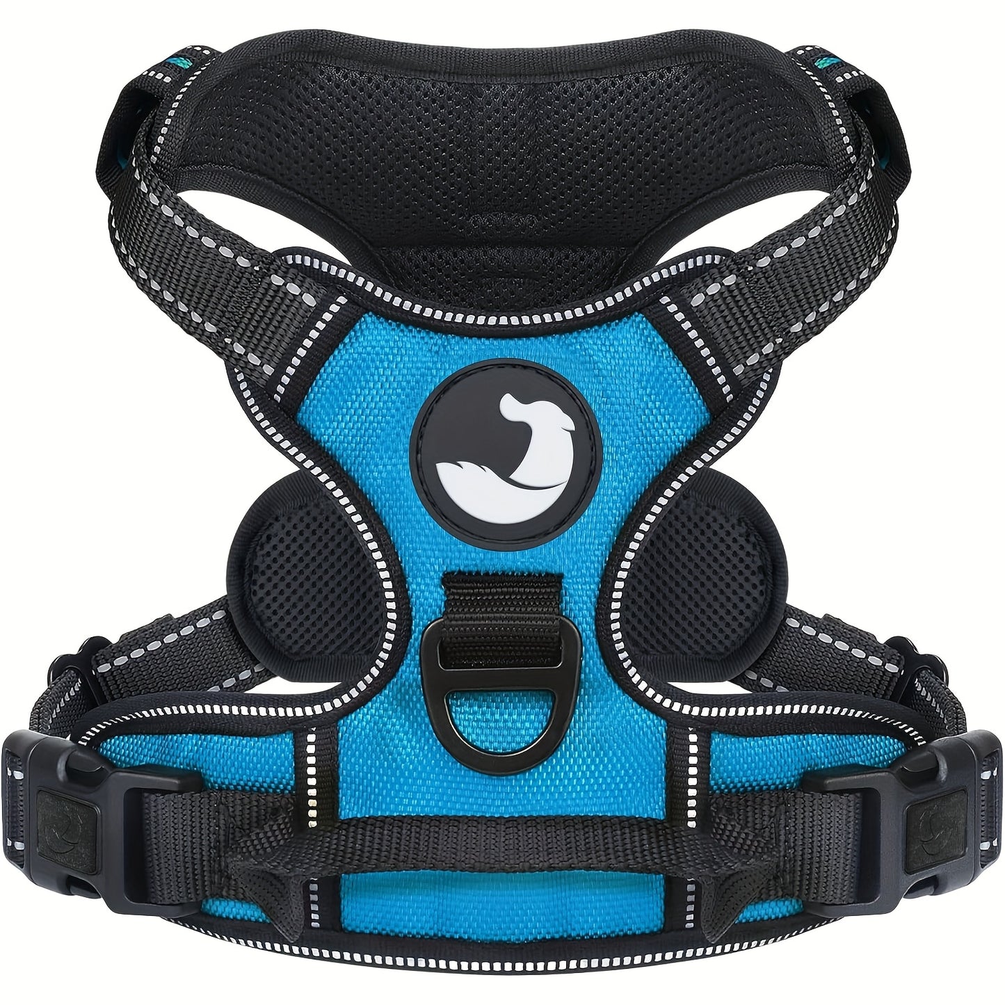 Dog Harness, Reflective No Choke Pet Vest With Front And Back 2 Leash Clips, Soft Padded Dog Harnesses With Easy Control Handle For Training And Walking