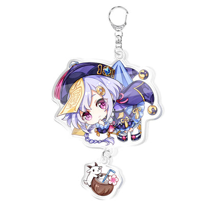 Game Anime Acrylic Keychain Cartoon Japanese Cute Bag Key Chain Keyring Ornament Bag Purse Charm Accessories