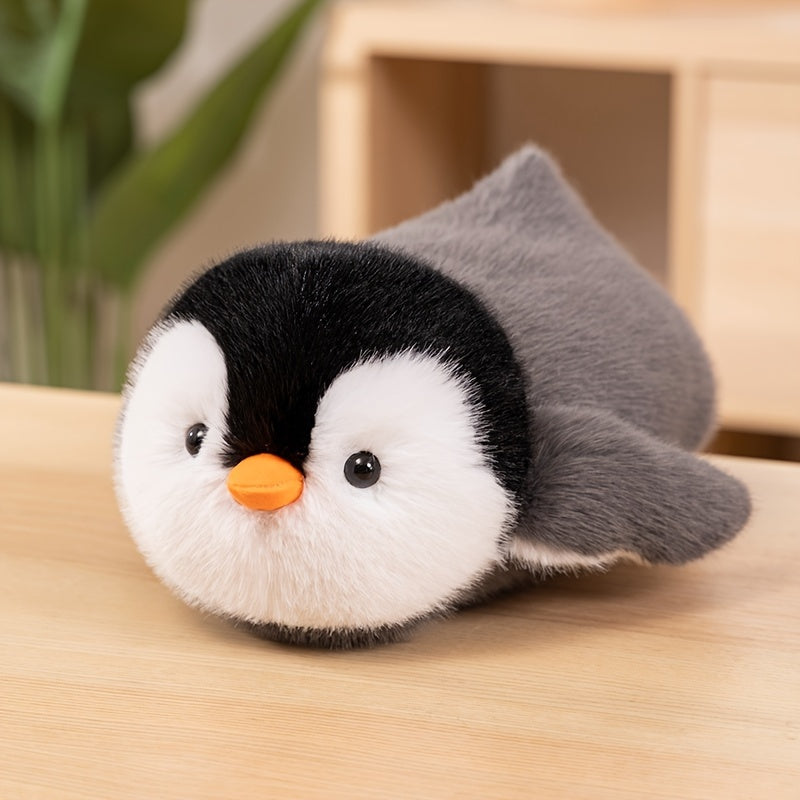 1pc Soft Penguin Plush Toy for 0-3 Years - Synthetic Fiber Stuffed Penguin Animal - Charming Cuddly Penguin Plushie for Nursery Décor & Playtime - Ideal Gift for Christmas & Halloween