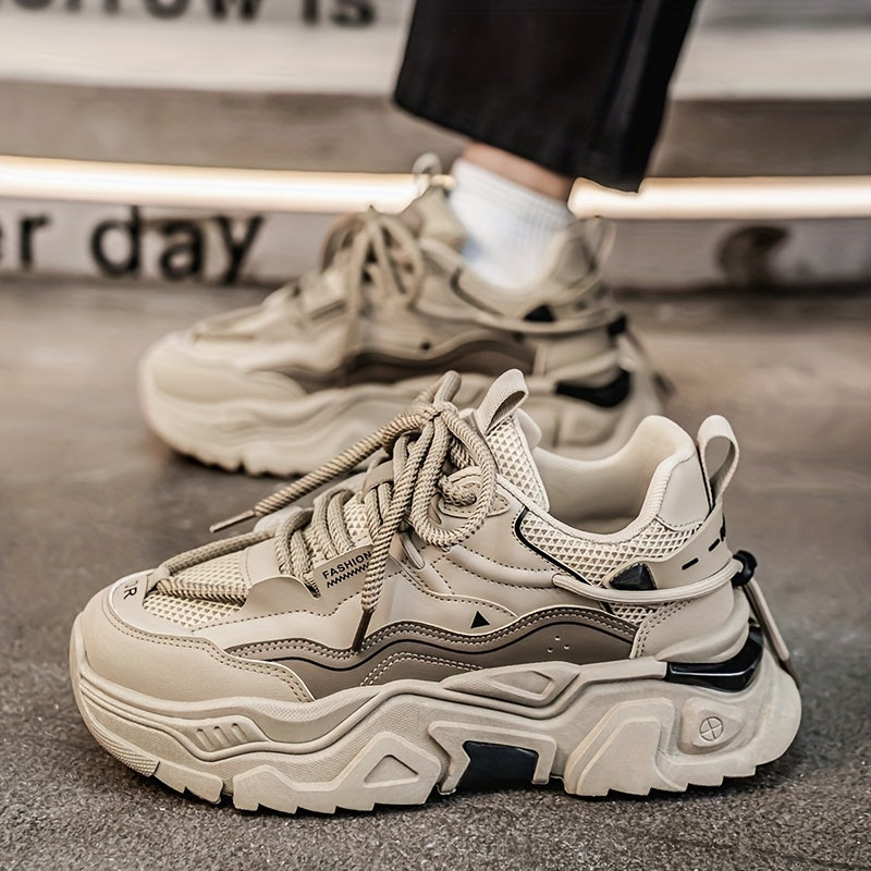 Men'S Cross-Training Shoes - Gym, Running, Casual Sneakers - Breathable Athletic Footwear with Cushioned Rubber Sole - All-Season Workout Shoes - Lace-Up Closure - Black - for Men, Gym Shoes, Sleek Sporty Design, Fabric Lined