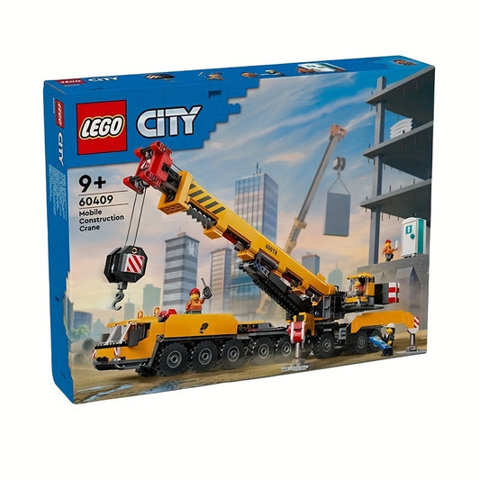 LEGO City Set Yellow Mobile Construction Crane, Model Toy, Home Decoration