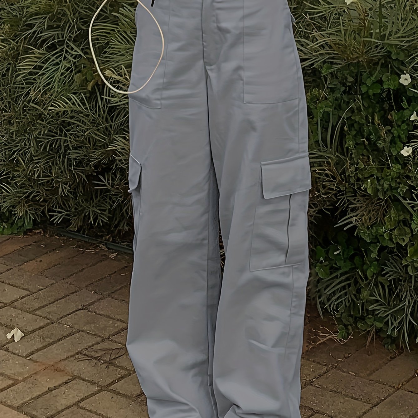 Y2K Women's Fashionable Street Hip-hop Retro Cargo Pants, Loose Large Pocket High Waist Straight Jeans Cargo Pants For Hiking, Women's Athleisure