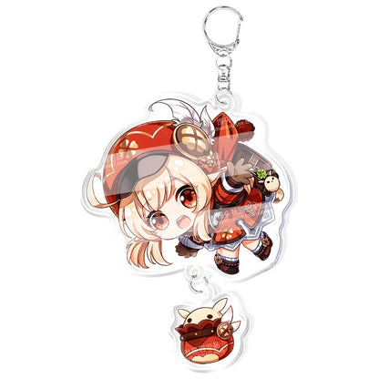 Game Anime Acrylic Keychain Cartoon Japanese Cute Bag Key Chain Keyring Ornament Bag Purse Charm Accessories