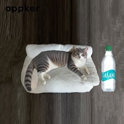 appker Gray Cat Sofa Bed - All Seasons Pet Sofa, Cat Bed, Comfortable Plush Sofa, Suitable for Autumn And Winter Seasons, Suitable for Indoor Cats, Comfortable Home Decoration, Cat Sofa Bed, Modern Pet Furniture, Also Suitabl