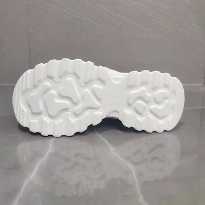 Sneakers alte alla moda da donna - Stivali casual con punta tonda, lacci in tessuto EVA tinta unita, suola in poliuretano e interno in tessuto - Scarpe streetwear versatili per tutte le stagioni