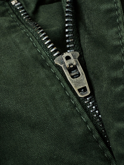 Men'S Heavy-Duty Work Shorts - Olive Green Cargo Pants with Multiple Utility Pockets, Non- Fabric for Construction, Outdoor, Everyday Casual - Adjustable Drawstring Waist - Model 9385, Outdoor Apparel, Functional Design, Dura