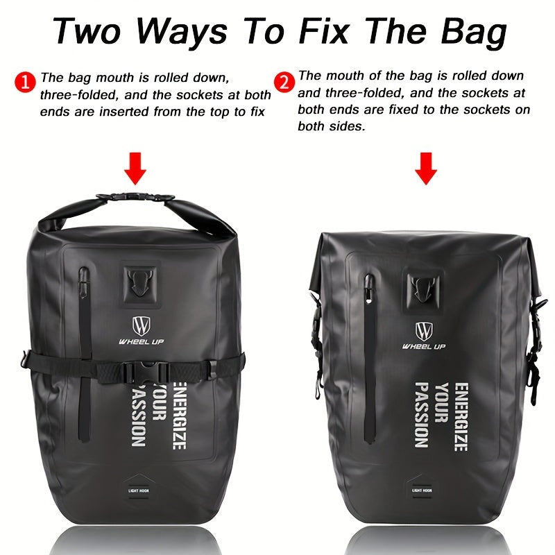 27L Waterproof Bike Trunk Bag for MTB and Road Bikes - Multifunctional Bicycle Carrier Bag with Rear Seat Attachment - Keep Your Gear Safe and Dry on Your Rides