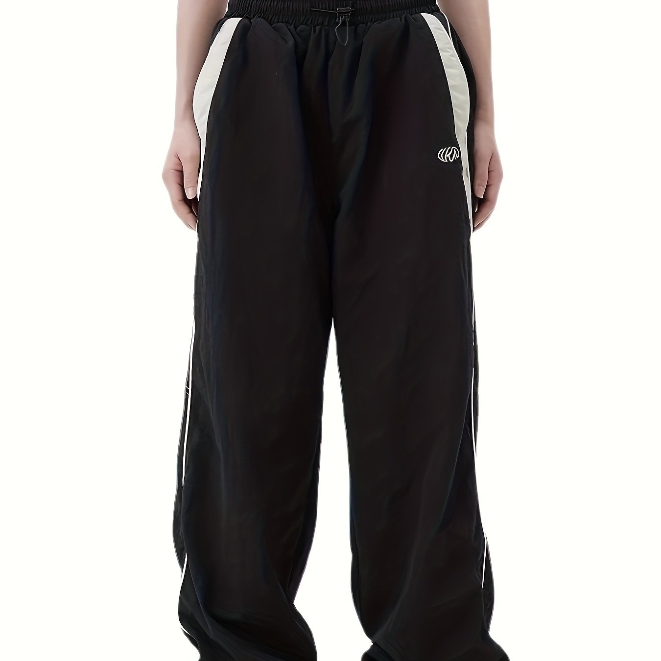 Stylish Retro Wide Leg Sweatpants - Mid Waist, Drawstring, Loose Fit, Baggy, Casual, Sporty, Y2k Inspired Women Clothes for Relaxed Daily Wear