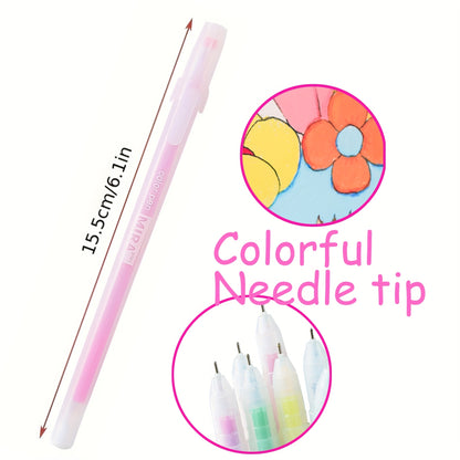 Set di 12 penne gel colorate Kawaii blu da 0,5 mm, penna a sfera per diario, articoli per la scuola, cancelleria, accessori per ufficio