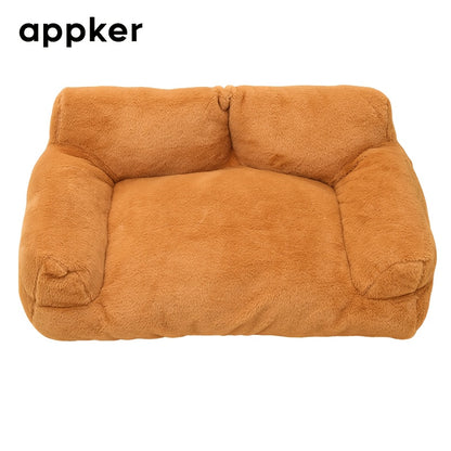 appker Gray Cat Sofa Bed - All Seasons Pet Sofa, Cat Bed, Comfortable Plush Sofa, Suitable for Autumn And Winter Seasons, Suitable for Indoor Cats, Comfortable Home Decoration, Cat Sofa Bed, Modern Pet Furniture, Also Suitabl