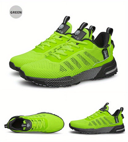 CLOHOO Scarpe da ginnastica da uomo alla moda, traspiranti, leggere e comode, in maglia, per correre e fare jogging, scarpe casual da passeggio antiscivolo e resistenti all'usura