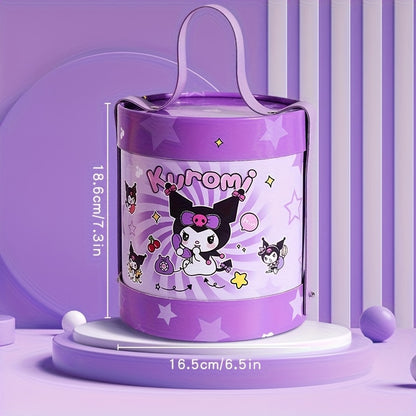 Official Sanrio Kuromi Hug Bucket Study Stationery Gift Set - Includes Multi-Function Study Supplies, Portable Hug Bucket, Ideal for Graduation/Birthday/Christmas Gifts
