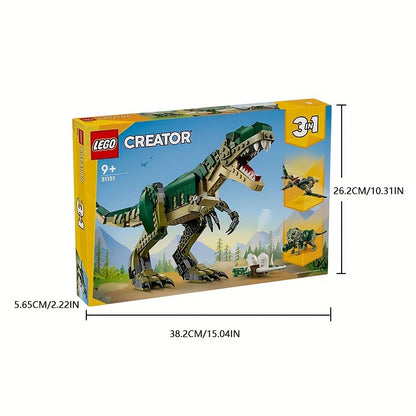 [Set T-Rex con 3 opzioni di costruzione] 31151 LEGO T. Rex, set per bambini, ragazzi e ragazze, dai 9 anni in su - 3 opzioni di costruzione, si trasforma da T-Rex a Triceratopo a Pterodattilo - Idea regalo per Natale e compleanni