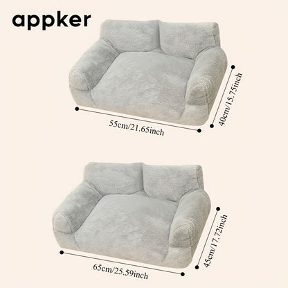 appker Gray Cat Sofa Bed - All Seasons Pet Sofa, Cat Bed, Comfortable Plush Sofa, Suitable for Autumn And Winter Seasons, Suitable for Indoor Cats, Comfortable Home Decoration, Cat Sofa Bed, Modern Pet Furniture, Also Suitabl