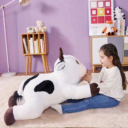 Peluche gigante IKASA a forma di mucca, 30" di grandi dimensioni, peluche gigante, enorme