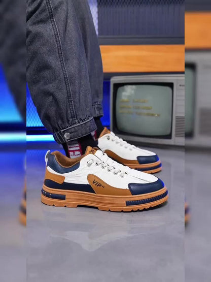 Men's Chic Street Style Colour Block Skateboard Shoes, Comfy Non Slip Casual Sneakers For Men's Outdoor Activities, Men's Footwear