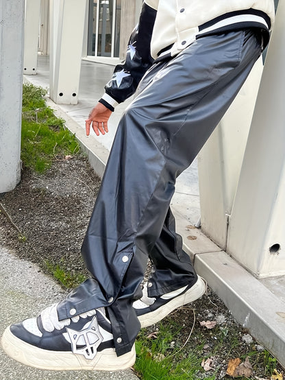 Pantaloni larghi ed eleganti da uomo, abbigliamento casual da strada