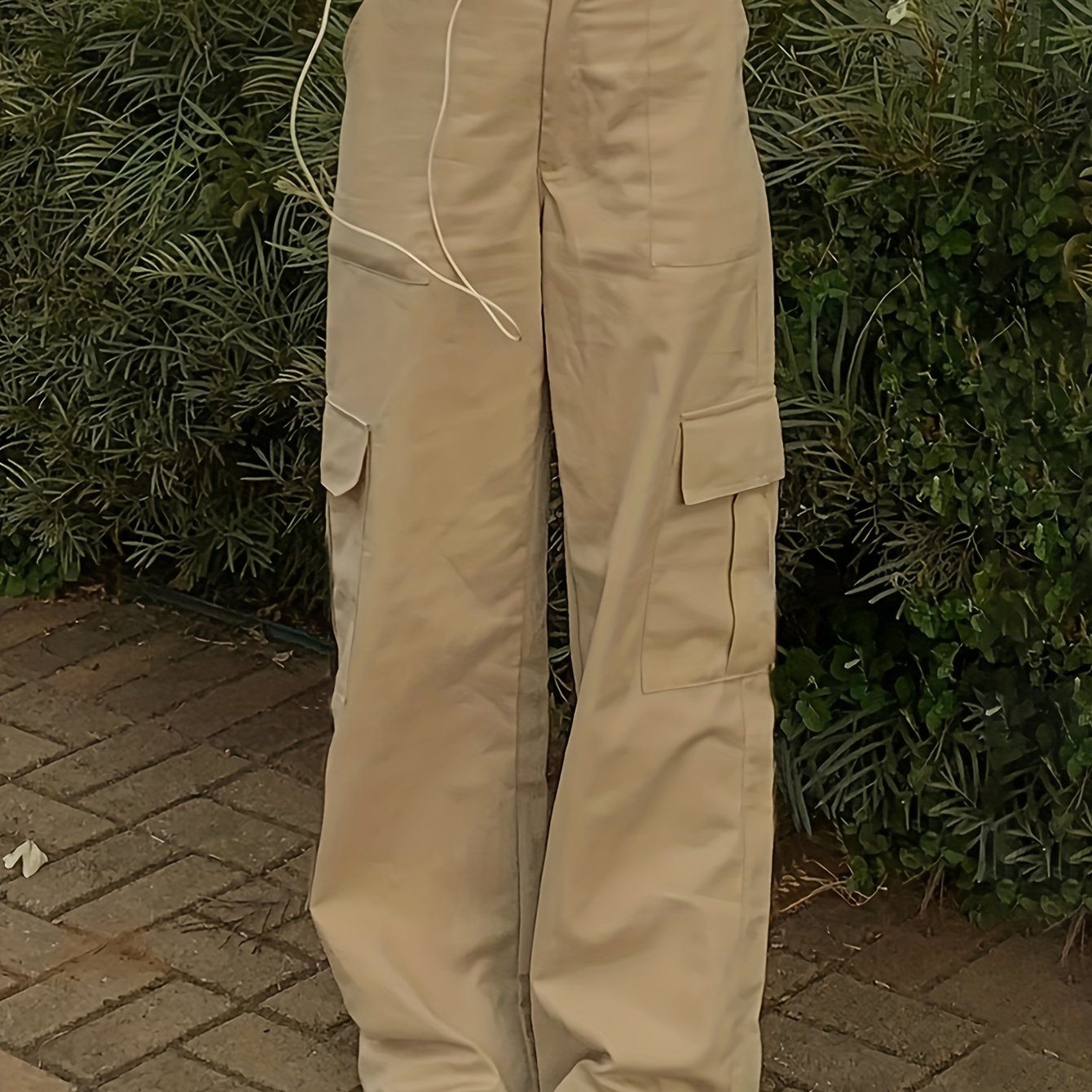 Y2K Women's Fashionable Street Hip-hop Retro Cargo Pants, Loose Large Pocket High Waist Straight Jeans Cargo Pants For Hiking, Women's Athleisure