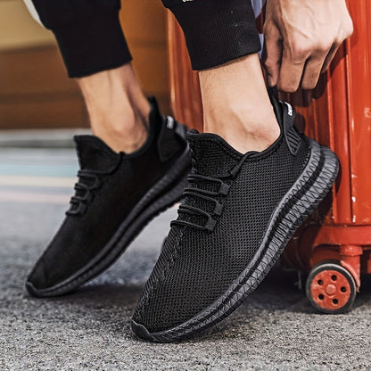 Men's Slip-on Sneakers With Shoelaces - Odor-resistant Athletic Shoes - Lightweight And Breathable