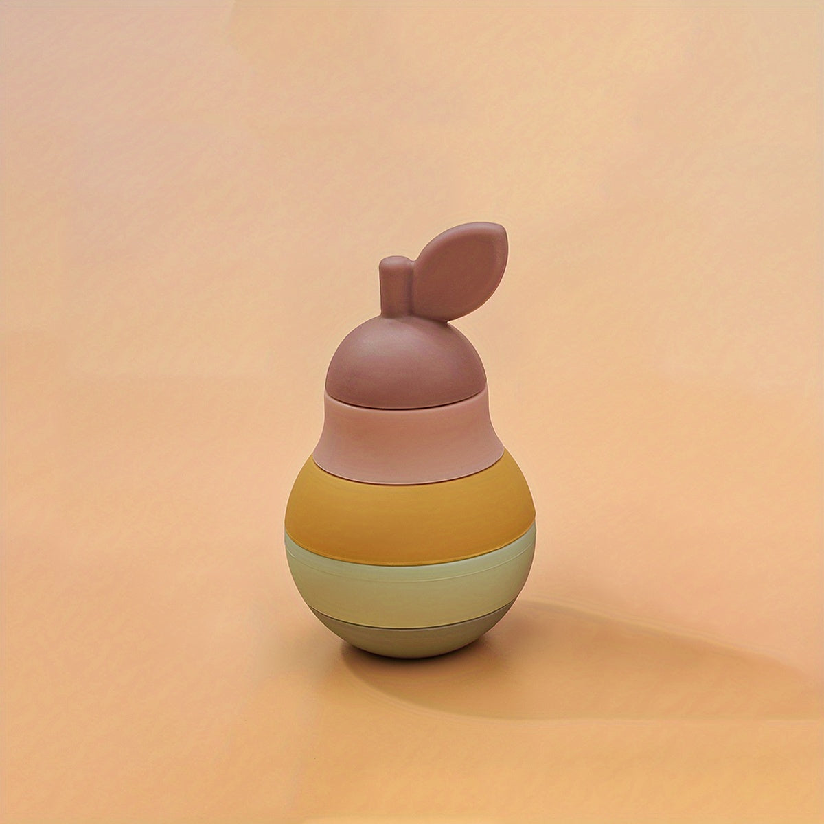 TYRY.HU Silicone Stacking Toys, Baby Building Blocks Fruit Nesting Design, Bpa Free Soft Silicone Stickers Colorful Stacking Block, Rubber Teething Toys Shape & Color Match Education Development Halloween, Thanksgiving And Ch