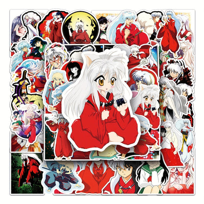 50 adorabili adesivi impermeabili a tema anime dei cartoni animati - Decalcomanie vivaci per auto, moto, laptop, bagagli, borraccia, skateboard - Collezione di accessori decorativi di qualità premium