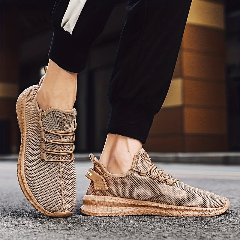 Men's Slip-on Sneakers With Shoelaces - Odor-resistant Athletic Shoes - Lightweight And Breathable