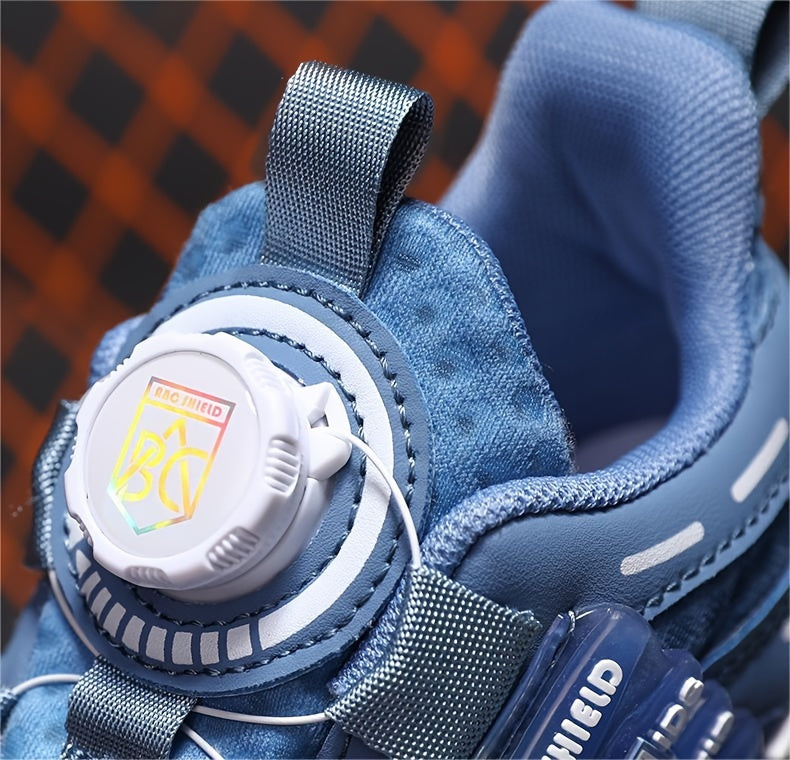 Sneakers basse casual con bottone girevole per ragazze, sneakers traspiranti, leggere e resistenti all'usura per la primavera e l'autunno