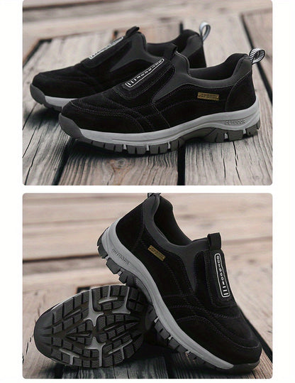 Men's Slip-On Hiking Sneakers, Wear-resistant Non-Slip Outdoor Shoes For Hunting Trekking