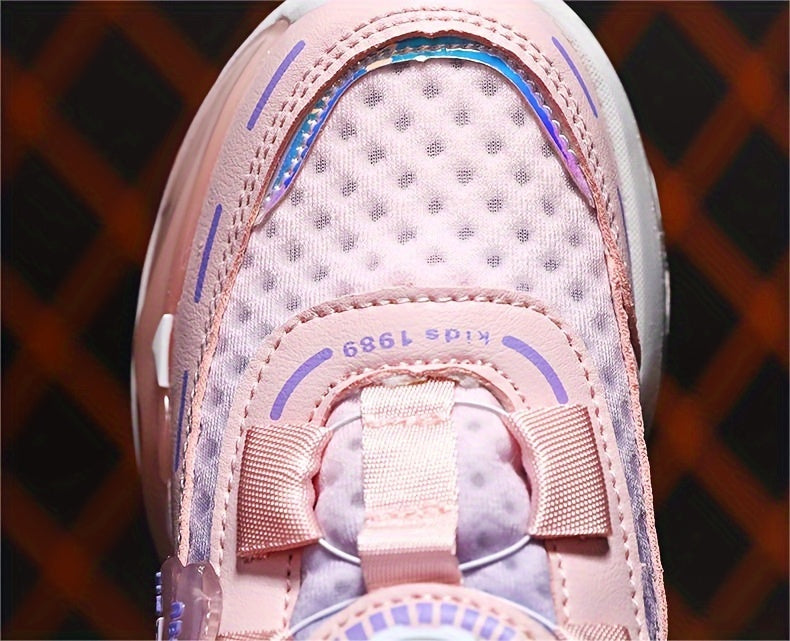 Sneakers basse casual con bottone girevole per ragazze, sneakers traspiranti, leggere e resistenti all'usura per la primavera e l'autunno