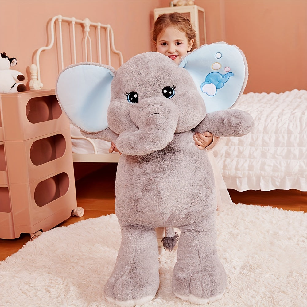 30" Large Jumbo Soft Plush Elephant IKASA Giant Stuffed Animal, Cute Huge Big Size Plushie, Gifts For Kids