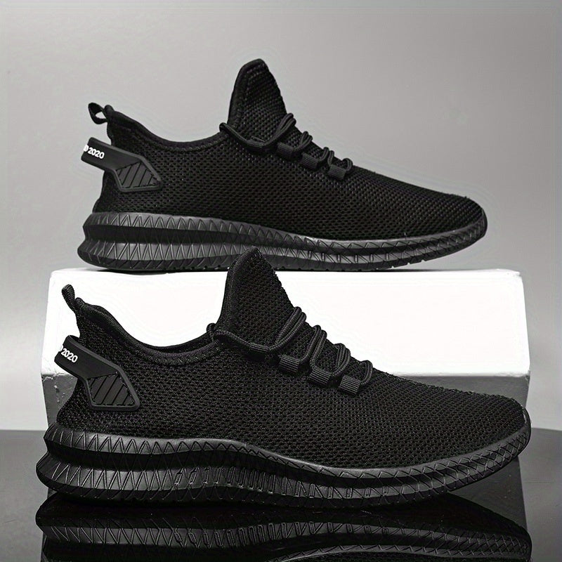 Men's Slip-on Sneakers With Shoelaces - Odor-resistant Athletic Shoes - Lightweight And Breathable