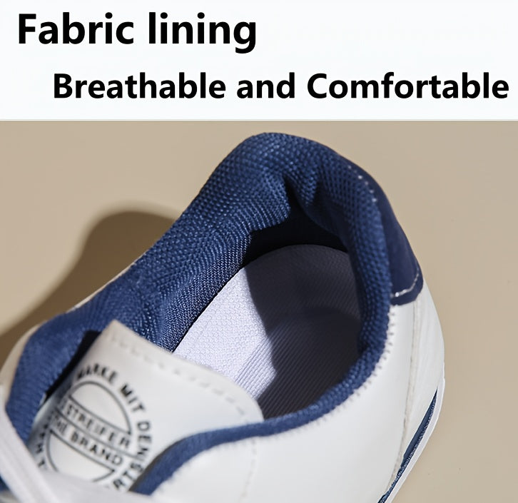 Sneakers casual leggere da donna, alla moda, bianche con dettagli neri, rossi, verdi e gialli, scarpe da corsa con suola in EVA, design basso con lacci per tutte le stagioni