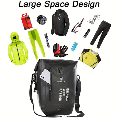 27L Waterproof Bike Trunk Bag for MTB and Road Bikes - Multifunctional Bicycle Carrier Bag with Rear Seat Attachment - Keep Your Gear Safe and Dry on Your Rides