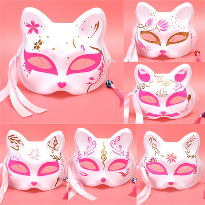 1 maschera da volpe giapponese, accessori per decorazioni e fuochi d'artificio per anime