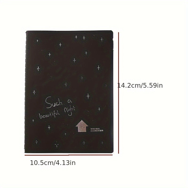 1 quaderno di carta nera da 60 pagine, blocco note da 56K per schizzi e graffiti, per disegno, pittura, ufficio, scuola, regali di cancelleria, articoli essenziali per il ritorno a scuola