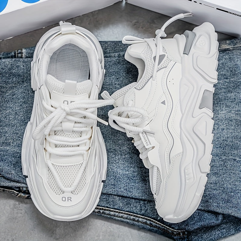 Men'S Cross-Training Shoes - Gym, Running, Casual Sneakers - Breathable Athletic Footwear with Cushioned Rubber Sole - All-Season Workout Shoes - Lace-Up Closure - Black - for Men, Gym Shoes, Sleek Sporty Design, Fabric Lined