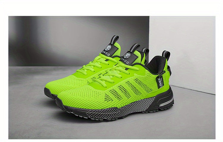 CLOHOO Scarpe da ginnastica da uomo alla moda, traspiranti, leggere e comode, in maglia, per correre e fare jogging, scarpe casual da passeggio antiscivolo e resistenti all'usura